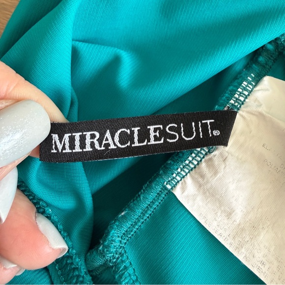 Miraclesuit Oceanus One Piece Swimsuit Copen Blue Sz 10 - Picture 4 of 8